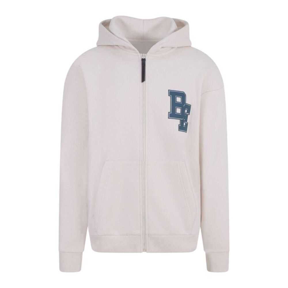 Blank Essentials Mens Collegiate Full Zip Hoodie / Bone